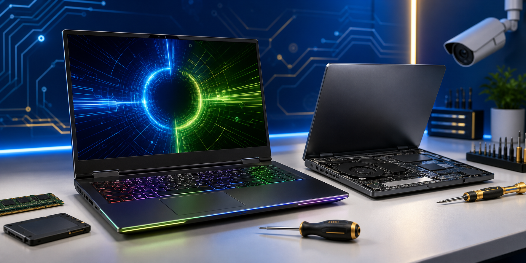 Professional IT repair, CCTV and laptop support visual